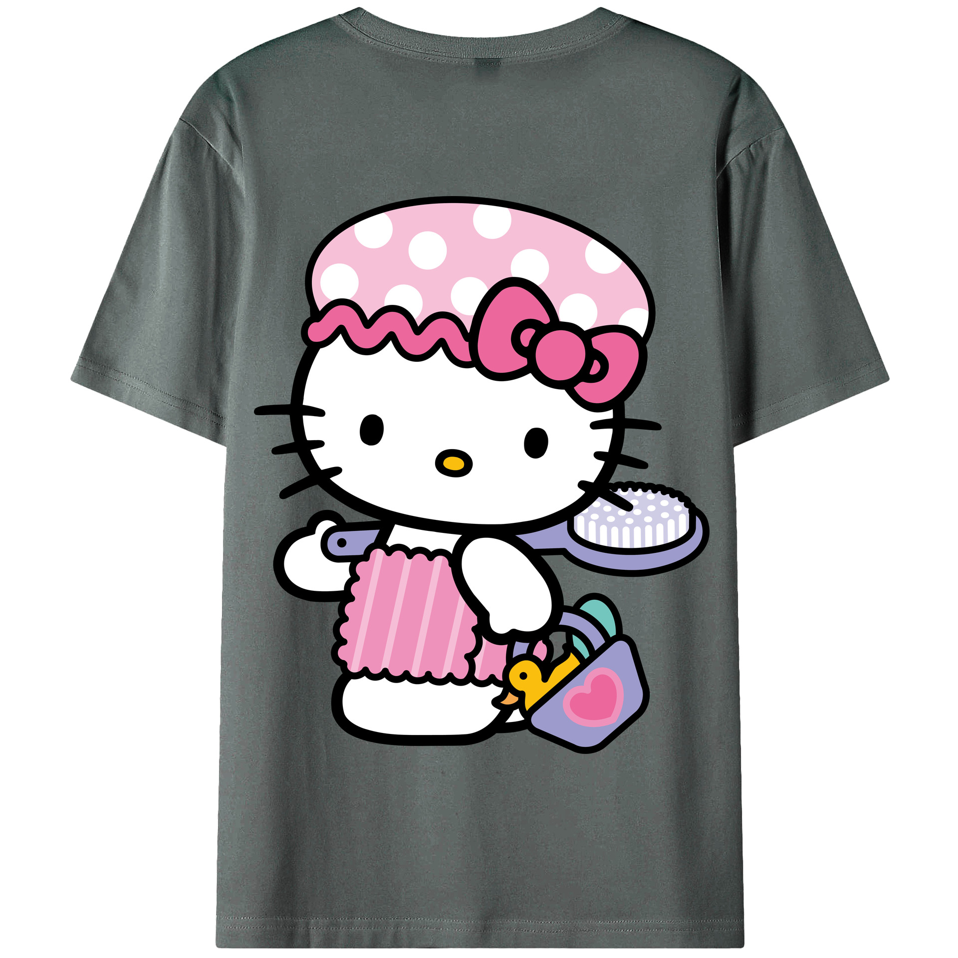 （画像用） Hello Kitty ハローキティ 綿100％半袖Tシャツ（背面プリント）